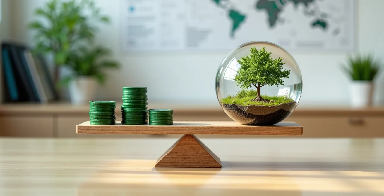 Graphique matriciel montrant le rapport coût-impact des différentes actions de décarbonation pour les PME