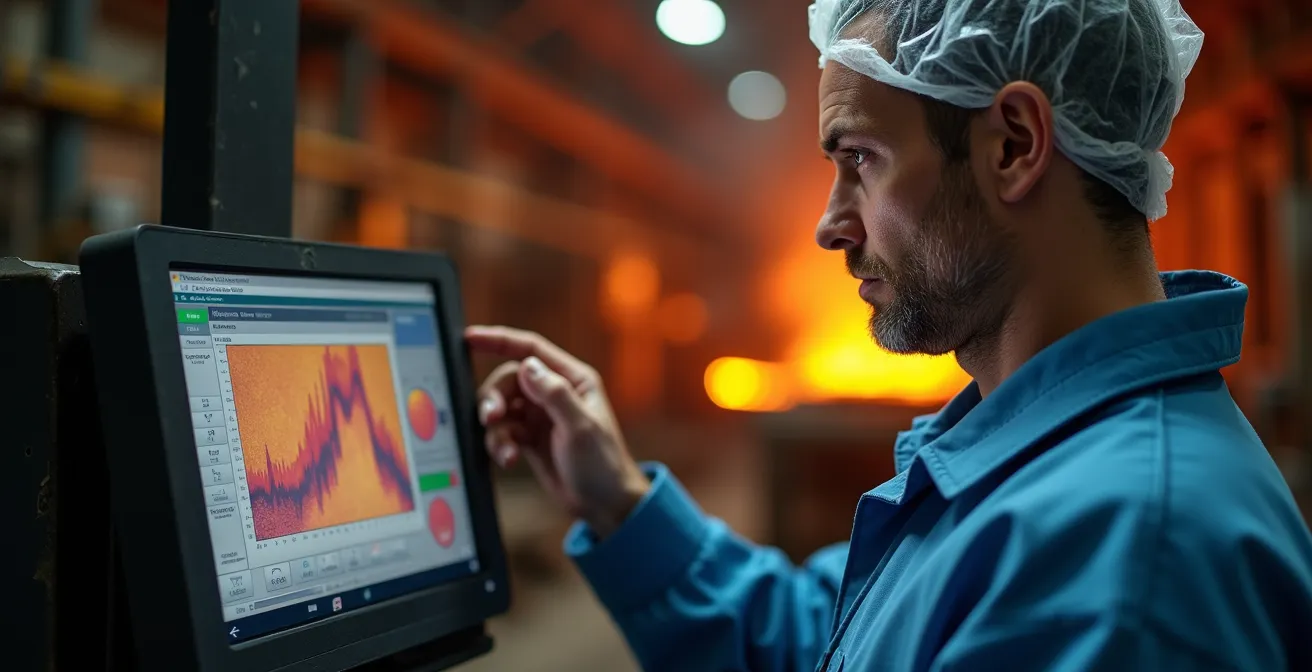 Système de monitoring thermique avec capteurs IoT dans une fonderie